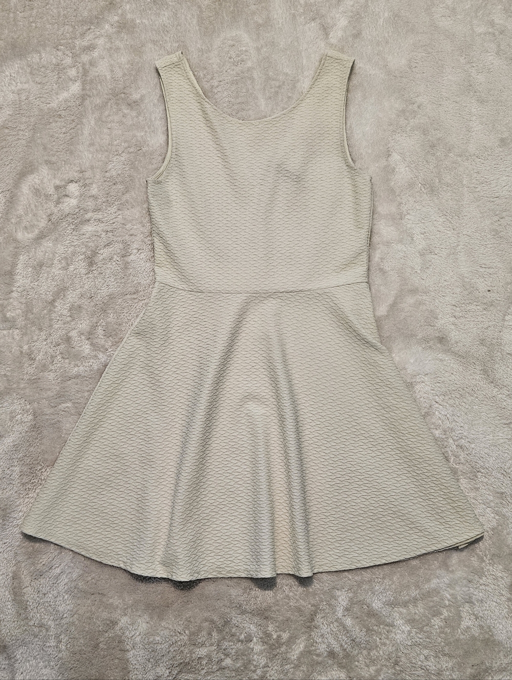 H&M Fit-and-Flare Mini Dress Yellow Size S Minimalist Casual Summer Feminine - Picture 2 of 7
